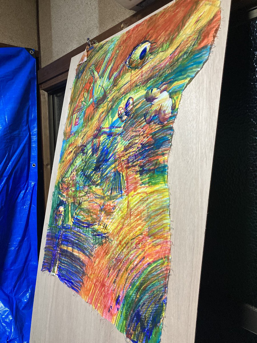 ライブペインティングしてまーす！！(ง ˆ̑‵̮ˆ̑ )ว♪(一枚目今回の二枚