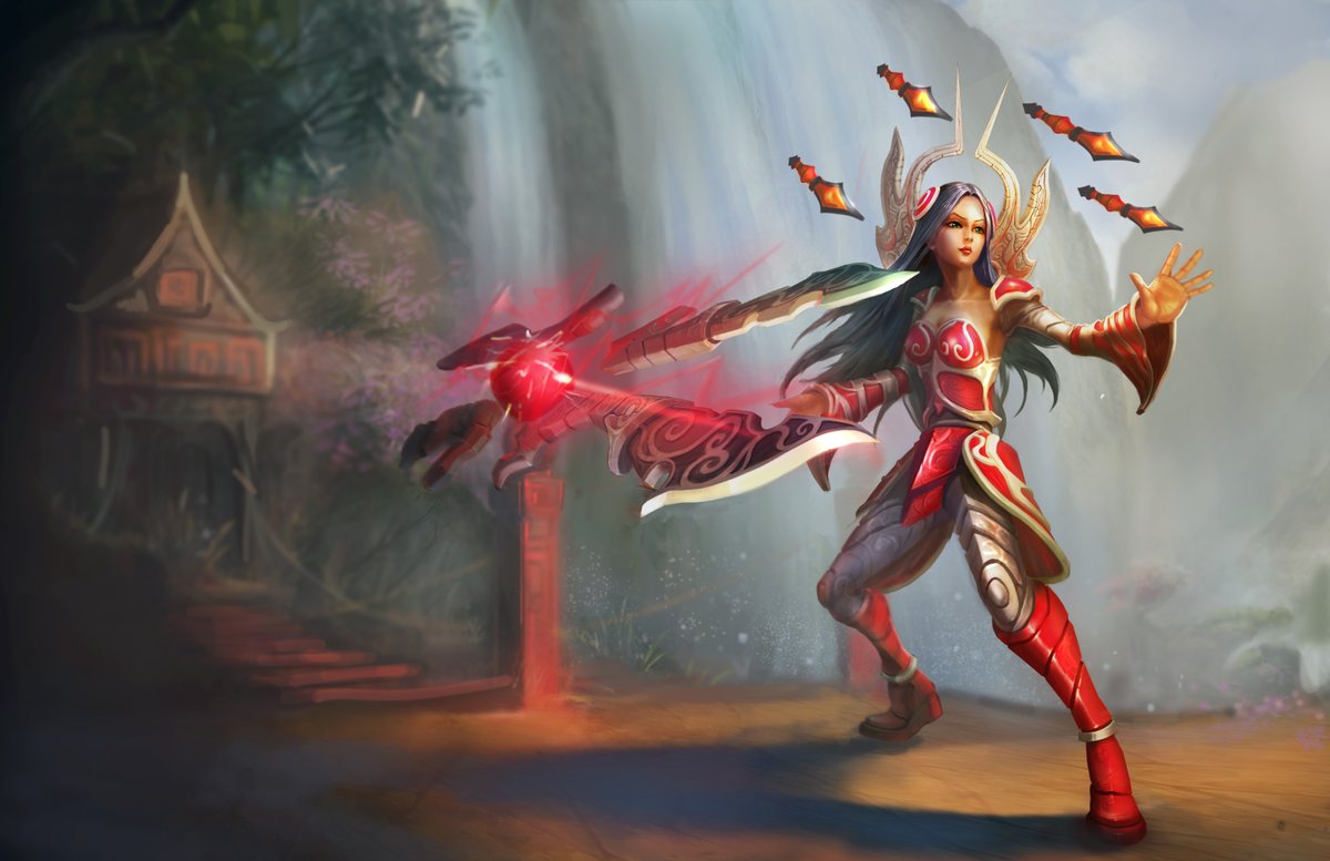 lol_es's tweet image. Hoy se cumplen 15 años del lanzamiento de Irelia 🎈