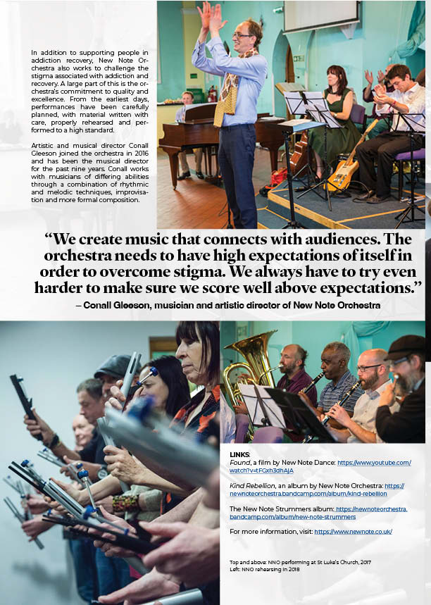 PerfRecovery's tweet image. Brighton&apos;s fabulous @newnoteorc is 10 this year! 
There&apos;s a bumper feature in our latest issue, read here:
recovery-arts.org/performing-rec…
New Note are performing on 20th November as part of @ForestsWF @brightdome &quot;Enchanting Forest&quot;.
Book tickets for that here: brightondome.org/whats-on/LuR-e…