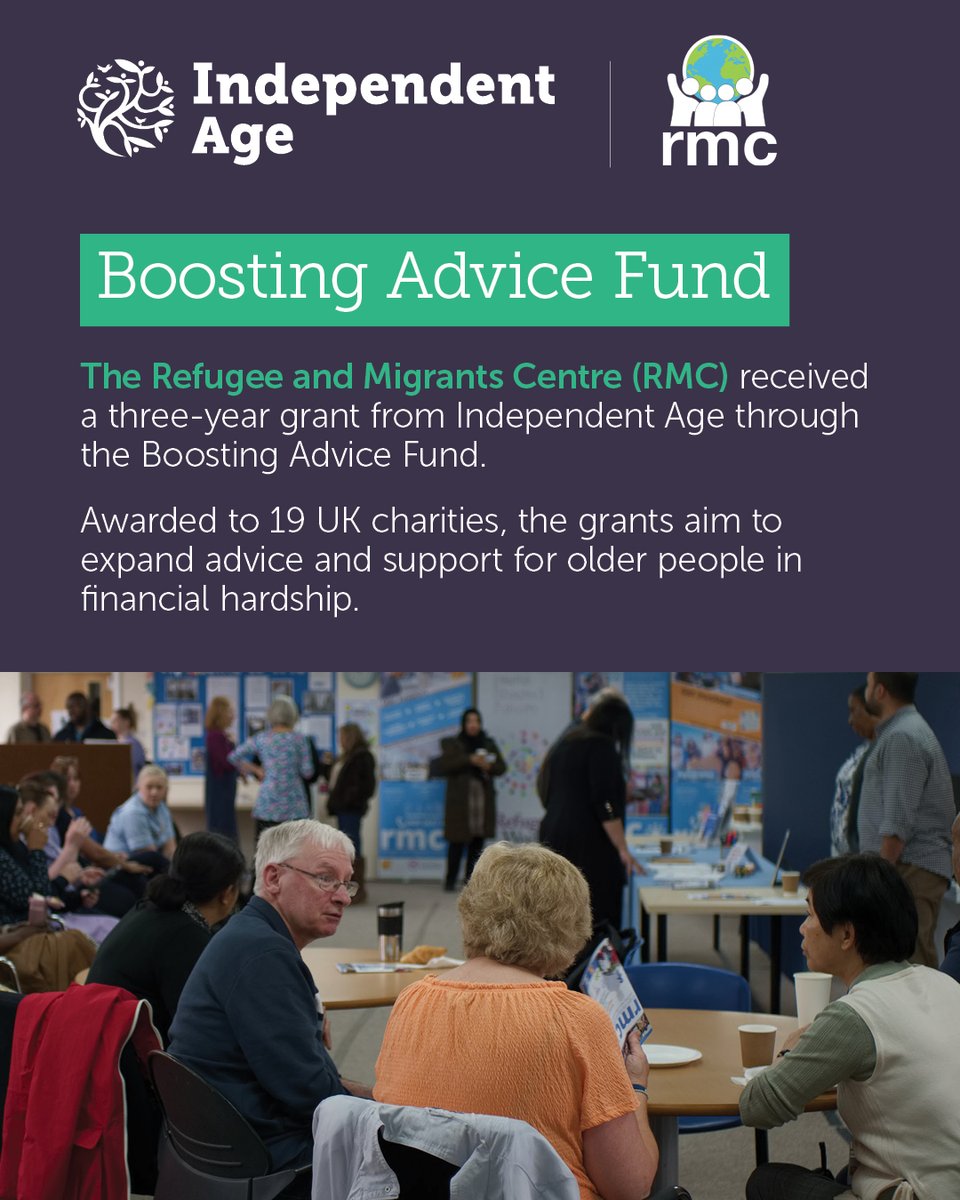 IndependentAge's tweet photo. Through the Boosting Advice Fund, Independent Age is proud to support @RMCentre

https://t.co/xFL8XBY07Y https://t.co/DKWbqwW5Il