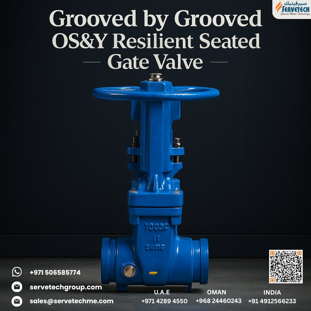 Servetech_'s tweet image. 🔥🔧Grooved×Grooved OS&amp;amp;Y Gate Valve — UL/FM Shutoff, Job-Ready
UL Listed &amp;amp; FM Approved for fire systems, AWWA C515 ductile-iron build, EPDM-encapsulated wedge &amp;amp; stainless hardware. Grooved×grooved for fast fit, OS&amp;amp;Y for clear valve position.

#FireProtection #GateValve #AWWA