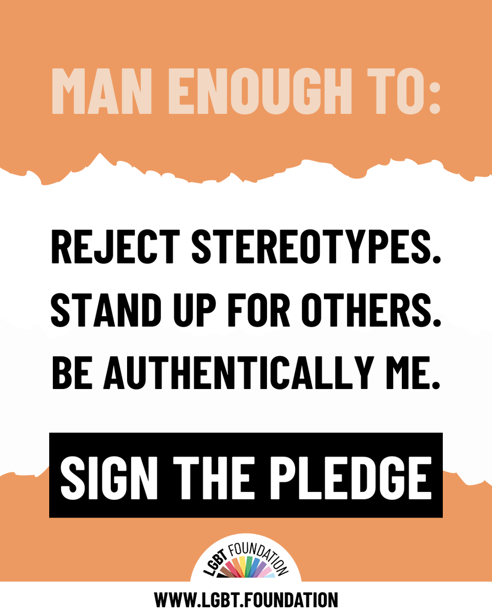LGBTfdn's tweet photo. MAN ENOUGH to Embrace All Aspects of Myself 💗
Help us create a space where every man feels ‘Man Enough’. Take the pledge at https://t.co/dGftyg45DN 🤝

#ManEnoughToBeMe  #ManEnough #RedefiningMasculinity #LGBTFoundation #PositiveMasculinity #InternationalMensDay #Movember https://t.co/ZE7jj15KTx