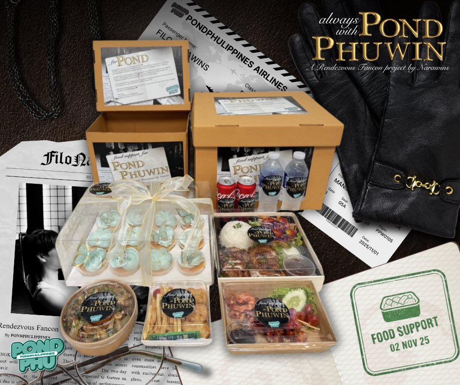 FiloNarawins's tweet image. A rendezvous isn’t complete without a touch of warmth. 

For Pond and Phuwin, we sent a small food support: a moment of comfort, care, and love from your FiloNarawins family 🍱🫶🏻

Looking back, we hope every bite fueled smiles and kept you shining throughout the fancon 🌌…