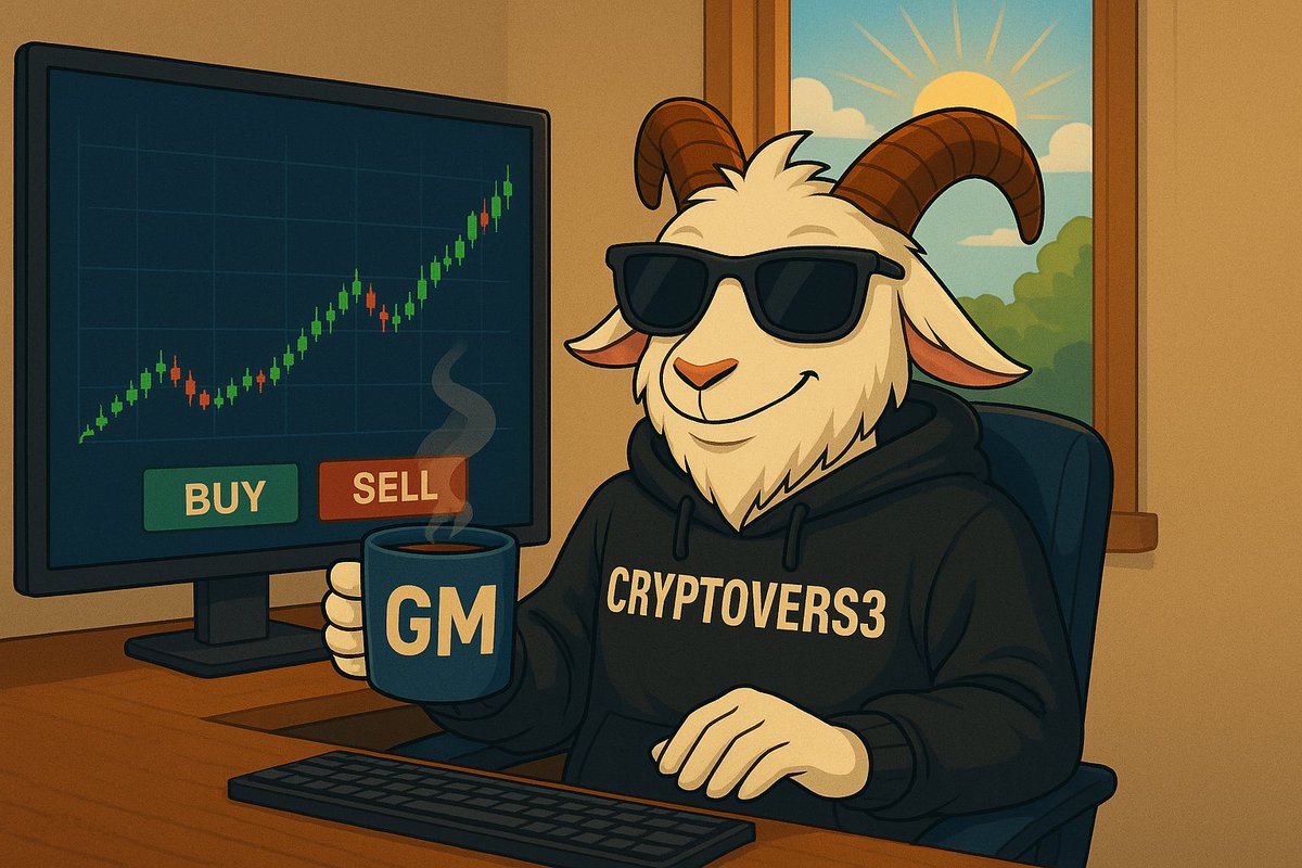 GM ☕ the goat stays calm on red days. Master the mind, and the market can’t shake you.
