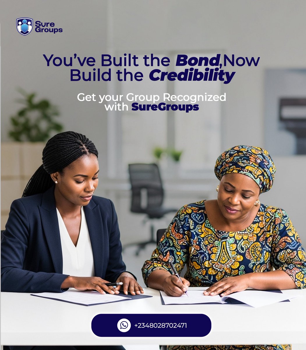 SureGroups_ai's tweet photo. Get recognized, get structured, and grow with confidence🤝💙
Sign up today !

#association #cooperative #suregroup #communityfinance #groupsupport #financialgrowth #smeng #trustandcredibility https://t.co/TMuihldeSB