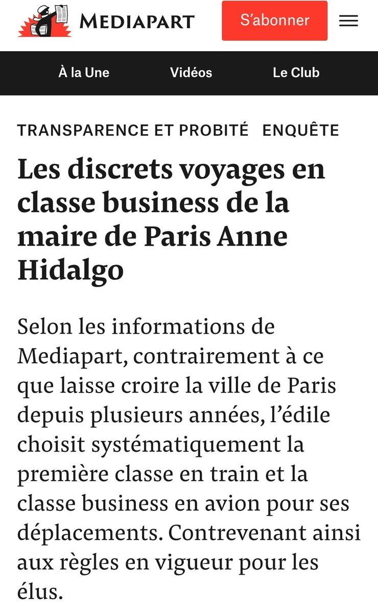 mtwit75's tweet image. &quot;La démocratie ne fonctionnerait pas&quot; sans les notes de frais, affirmait hier #AnneHidalgo. Aujourd&apos;hui, Mediapart révèle que contrairement à ce qu&apos;elle laisse croire, elle voyage systématiquement en classe business.