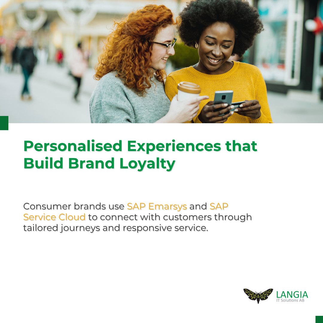 LangiaIT's tweet image. Consumer brands use SAP Emarsys and SAP Service Cloud to deliver personalised journeys and responsive support.

Langia helps strengthen retention and brand trust with SAP CX.

➡️ hubs.ly/Q03Rg82X0

#ConsumerGoods #SAPEmarsys #SAPServiceCloud #Langia #CustomerLoyalty