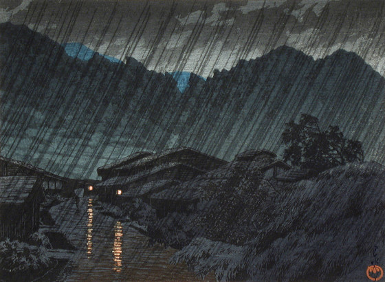 JapanTraCul's tweet photo. Suhara, Kiso, by Kawase Hasui, 1925 https://t.co/4Ma0AirnZI