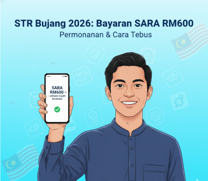 stronline1's tweet photo. Bujang 2026 akan menerima SARA RM600 setahun melalui eWallet, bukan STR tunai.
Panduan ini menerangkan syarat, cara mohon dan tebus bantuan dengan mudah.
Baca selengkapnya di:
 https://t.co/nai1bJbJXg
#STR2026 #STRonlineMY #SARA2026 #BantuanBujang https://t.co/BoaDeEQFIV