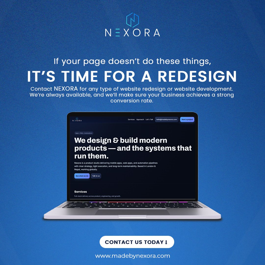 Madeby_Nexora's tweet image. Your landing page might be killing bookings. Clear value prop + supportive image + form above the fold + one accent colour for CTA. Personalised CTAs convert 200 % better than generic ones. Time to audit your page.
#WebDevelopment  #nexora 
#webdesignanddevelopment