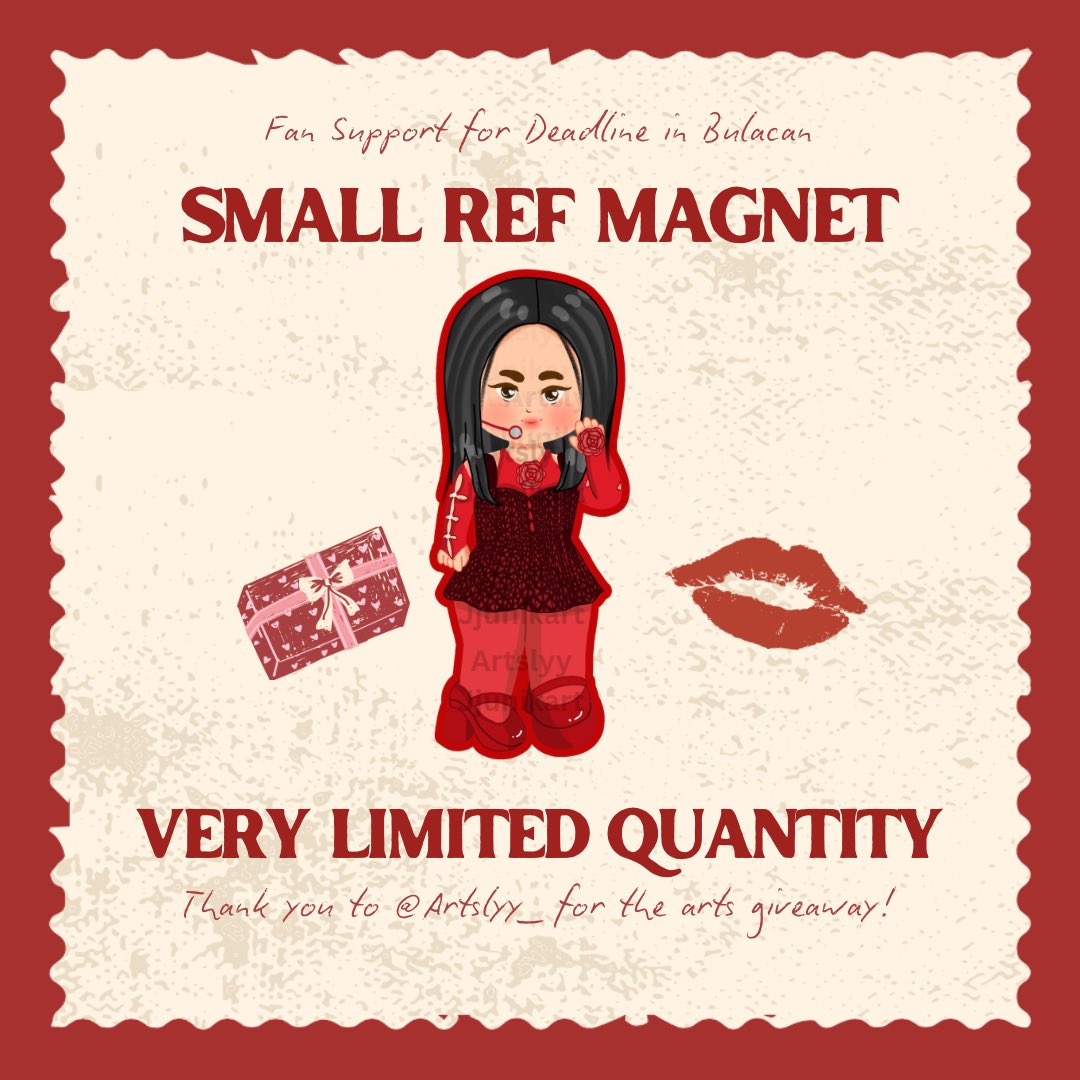 BLACKPINK: #DEADLINE_IN_BULACAN

🌷 SMALL JISOO FLOWER REF MAGNET 🌷

✿ 𝑳𝑰𝑴𝑰𝑻𝑬𝑫 𝑸𝑼𝑨𝑵𝑻𝑰𝑻𝒀 — given randomly
✿ vv cutesy in size ! ✿ rt &amp; Like ✿ Strictly 1:1 ✿ PH Arena 
thank you to <a href="/Artslyy_/">Lily✨🌸|commsOPEN!</a> for the giveaway and the adorable artstyle! 🌺