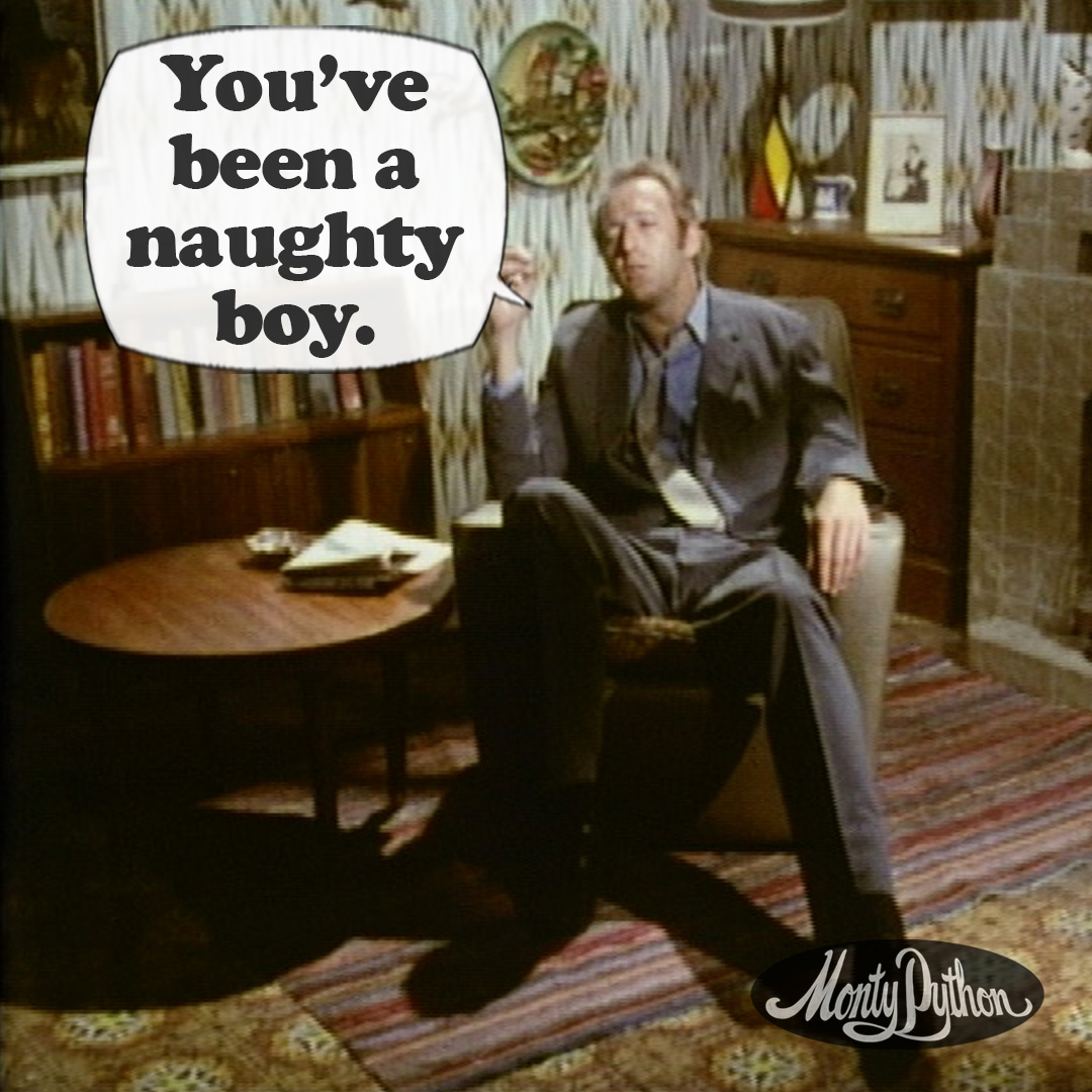 montypython's tweet image. The dreaded words. #MontyPython