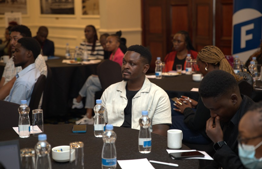 FNF_Kenya's tweet photo. Nzau Musau, Snr. Project Manager @FNF_Kenya takes participants through the Q&amp;A session at the 'IT Services Cost Structures in Kenya' report launch, to help define the way forward for a sustainable and mutually beneficial partnership. #RemoteJobsAfrica #KenyaGermanyPartnership https://t.co/8SIMrVrWFE
