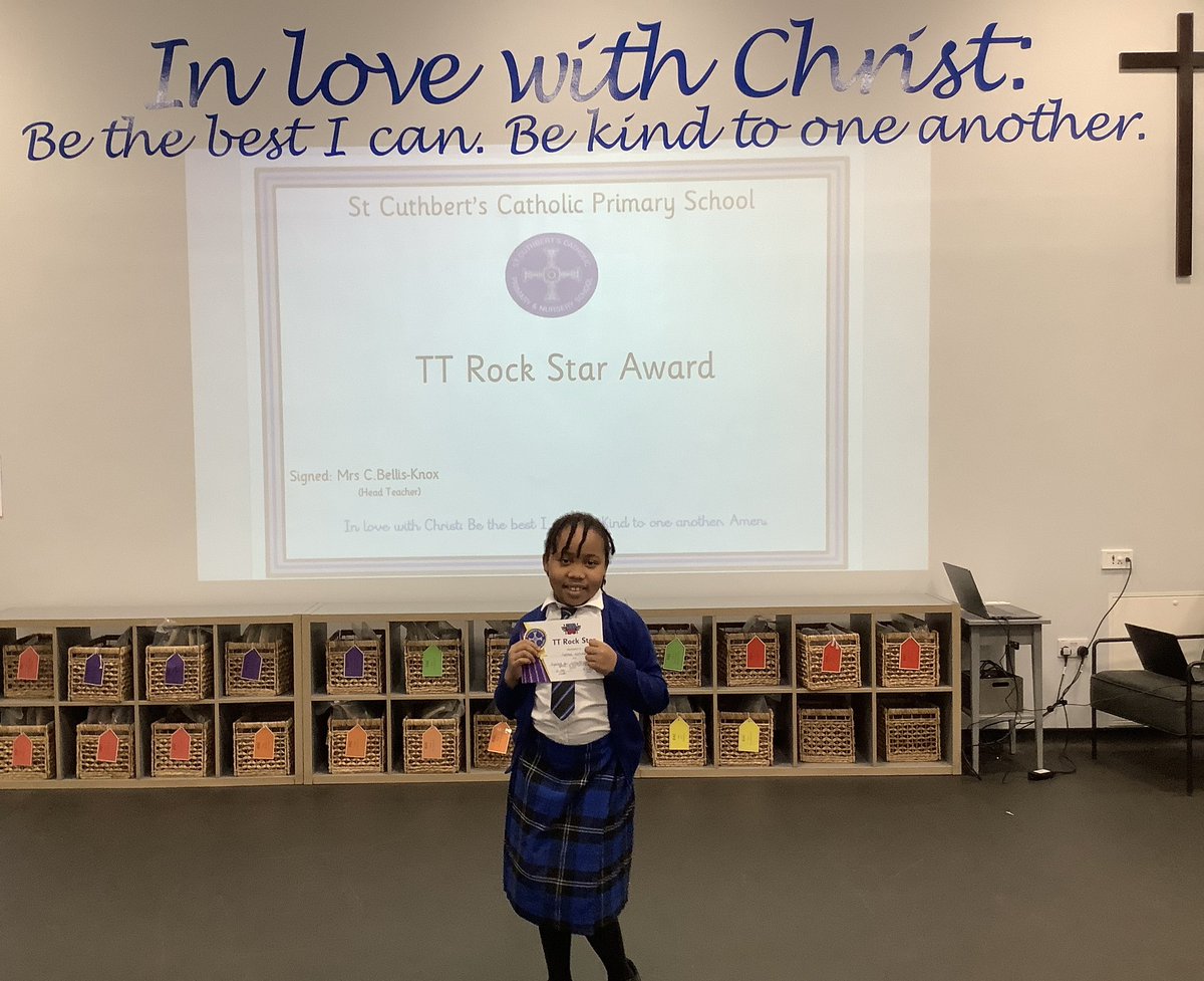 StCuthbertsPri's tweet image. Congratulations to Chimkasi who has been perfecting her understanding and speed with multiplication facts! What a keen mathematician! #StCuthbertsMaths