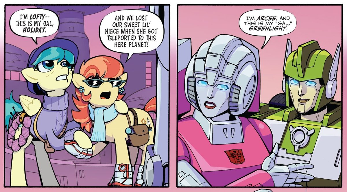 Flora88Ng's tweet image. &quot;MY GAL&quot;😭❤️😭❤️😭❤️
&quot;Gal&quot; is the new &quot;wife&quot;, I see!
#Transformers #arcee #greenlight #greencee #lofty #holiday #loftyday