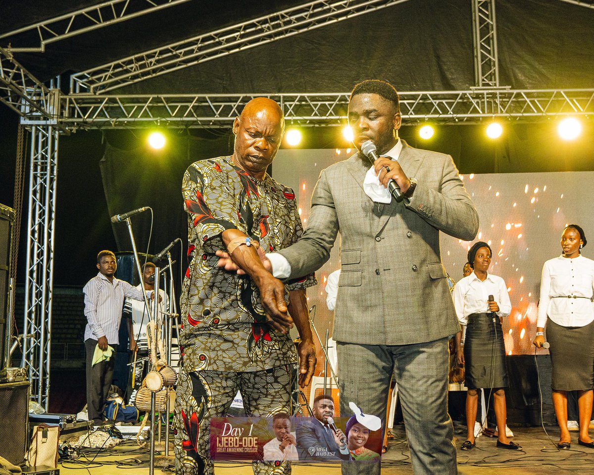 therealchurchg1's tweet photo. I still haven’t gotten over what the Lord did in Ijebu Ode. When we announced where the crusade would be held, someone called to asked if I knew anything about Ijebu Land. Every Nigerian knows what I’m talking about—when Ijebu Ode is mentioned, it’s synonymous with principalities, powers, and rulers of darkness.

Yesterday, I overheard someone say they didn’t think the crusade would even hold, because usually a strong wind would come and blow everything away from start to finish, or heavy rain would scatter the meeting. But we stood there for four days, and no devil could move. Every demon, no matter the rank, became subject to us. Each day I dared them to rise, and they were scattered. Every plan of the enemy was nullified.

Over 10,000 souls were pulled out of darkness into light. The snare of the devil in that city is broken, and the people are now free. 

A woman bent over 180° for years stood upright and walked when I commanded her to be loosed — the crowd went wild as they watched the miracle unfold! On the third night, 25 deaf ears opened, 9 from birth. A woman carried in with dislocated legs walked. Another who came with braces testified, “I’ve been going to the hospital and only got worse, but today I am healed!”
A man was brought straight from the hospital, still with a drip in his hand because of an abdominal hernia — the Lord touched him, and instantly the hernia disappeared!

Once again, I say—those who dwell in darkness have seen a great light! Join me in thanksgiving to God!

Preacher Jay @preacherjay