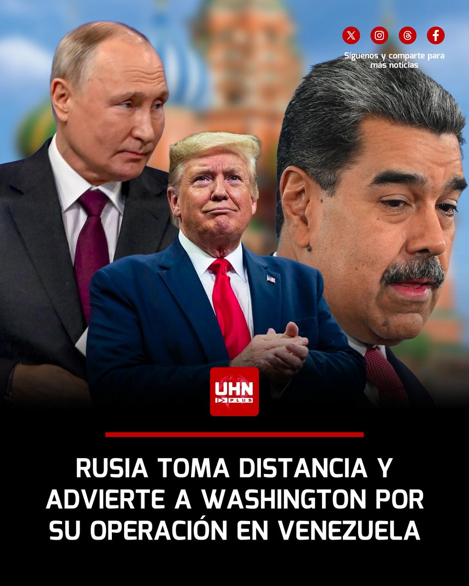 🇷🇺🇺🇸🇻🇪‼️ | ÚLTIMA HORA — El Kremlin reaccionó a la Operación Lanza del Sur anunciada por EE. UU., advirtiendo que “espera que Washington no desestabilice el Caribe ni la situación en torno a Venezuela”.

Moscú pidió que todo se haga “bajo el derecho internacional”, mientras el