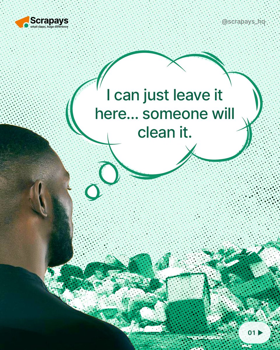 scrapays_HQ's tweet image. Every open dumpsite began with one person who thought, “Someone will clean it.”

Be the one who breaks the cycle. 💪🏽

#Scrapays #StopTheDump