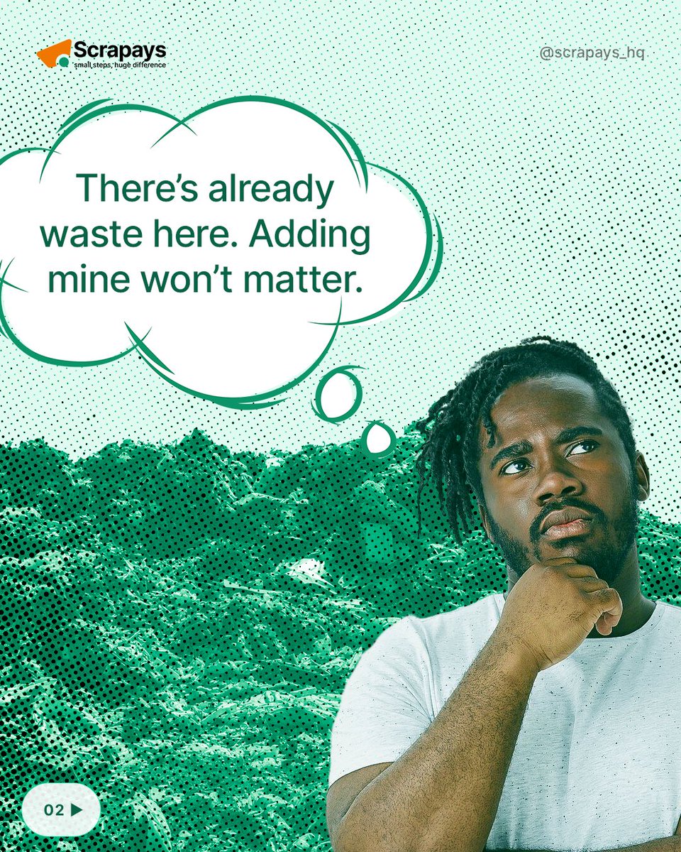 scrapays_HQ's tweet image. Every open dumpsite began with one person who thought, “Someone will clean it.”

Be the one who breaks the cycle. 💪🏽

#Scrapays #StopTheDump