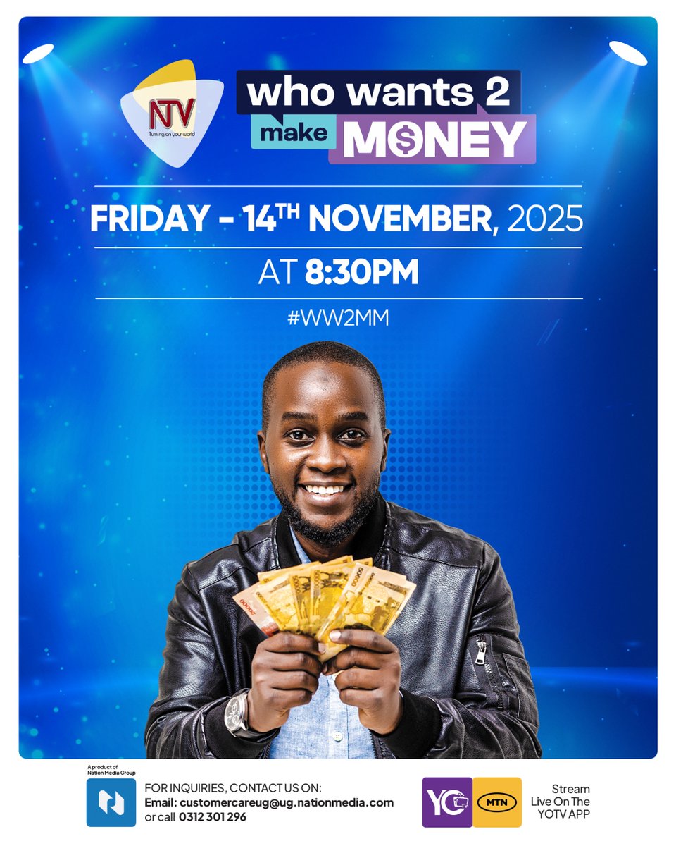 COMING UP: #WhoWantsToMakeMoney
.@ErisMatu has a new group of contestants ready to show what they can do on #WhoWantsToMakeMoney. 

Excitement is increasing, and 250,000 shillings is waiting for the player who can think the fastest and stay sharp.
#WW2MM