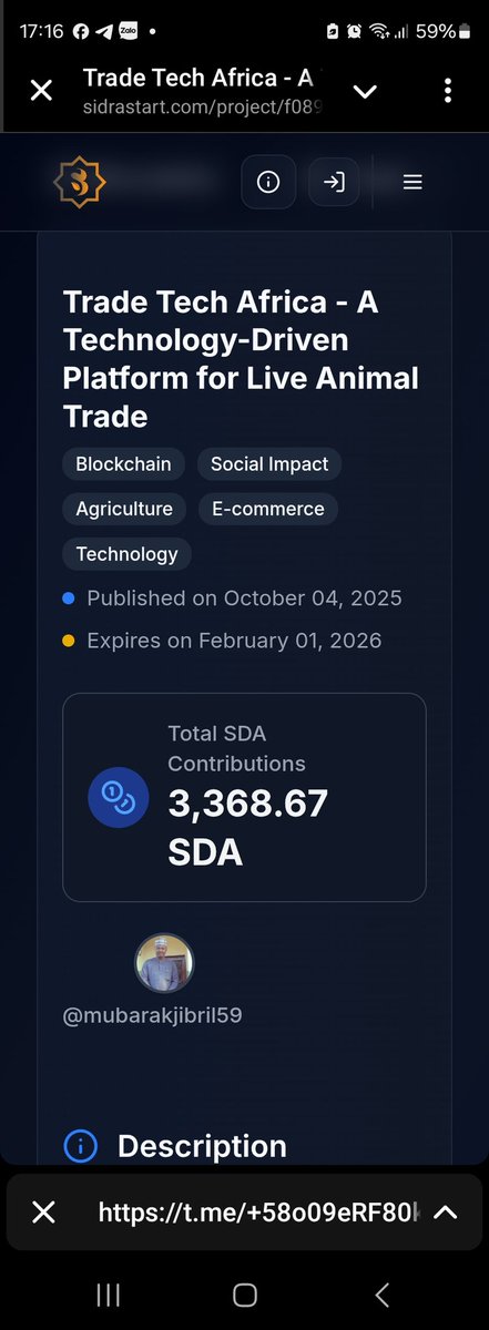 Nht38654969's tweet image. Trade Tech Africa - A Technology-Driven Platform for Live Animal Trade

This online platform aims to revolutionize the live animal trade in Africa by leveraging technology to create a seamless, ethical, and efficient marketplace. By connecting farmers, traders, and buyers, the…