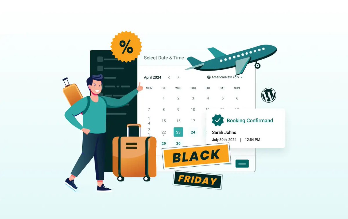 WPBookify's tweet photo. Eliminate spending hours on manual bookings🤯

Check out the 5 best Travel &amp; Tour Booking WordPress plugins with big 2025 deals.

Get what you need:
✔ Automated inventory
✔ Global payments
✔ Smooth customer experience

Grab your perfect plugin: https://t.co/OCCenpzj4p https://t.co/RwcwqQ3mui