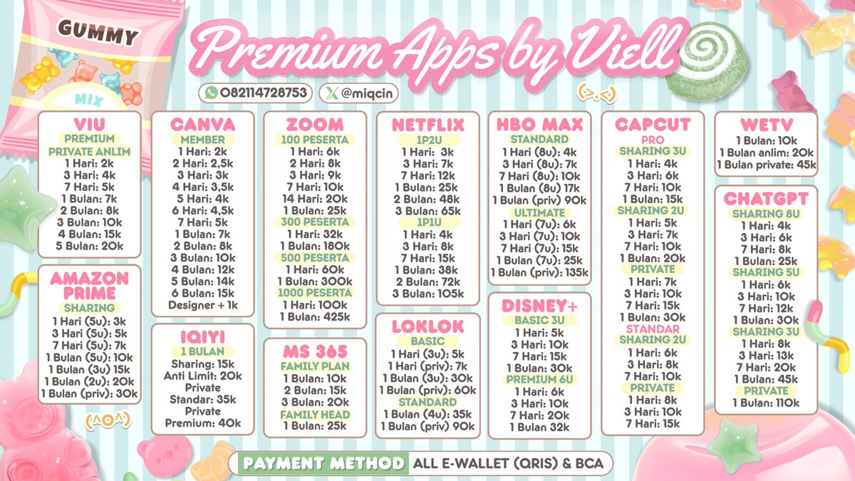 ⌗ ⊱ 🥣🧁 hemlo dear! ⌢ ⟡ ⊹ 🥛👛 𓏭 lookin‘ for the best service? ⑅ 🍭🌸 𓂋 𓈒 langsung jajan di aku aja! ˚⸝⸝ 🎀🗯️ don't worry, trusted since 2022 with 200+ testimoni 𓂃 ⊹ 🍰🍥

💌  ꔠ order  ⋮ s.id/whatsappviell
📎  ꔠ tesTi   ⋮ s.id/testiviell