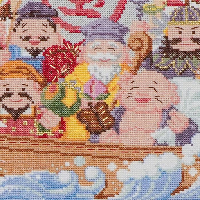 F6 人気の七福神　日の出　富士　宝船と目出度いづくし F6 人気の七福神 日の出 富士 宝船と目出度いづくし