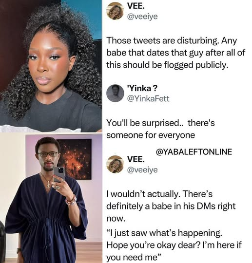 yabaleftonline's tweet photo. BBNaija star Vee reacts to disturbing old tweets by Paystack co-founder, Ezra Olubi. https://t.co/B940lkOSOV