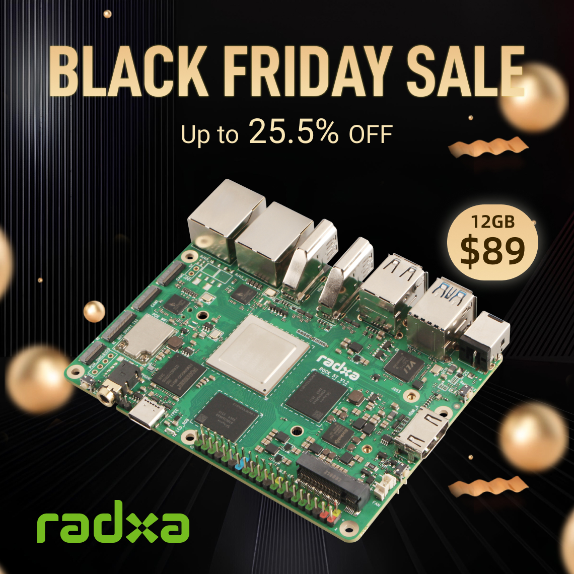 AraceTech's tweet photo. 🔥 BLACK FRIDAY MADNESS ALERT! 🔥
Radxa ROCK 5T, ROCK 4D &amp; Fogwise AIRbox Q900!
Whether you’re building a project, upgrading your setup, or kitting out your team, this is the deal you’ve been waiting for.
https://t.co/m0KLIbsPoG
https://t.co/m0KLIbsPoG
https://t.co/HjU9NHHi0C https://t.co/lrjJGIkH8U