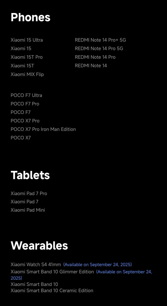 Siva_Bharani's tweet image. #HyperOS3 schedule