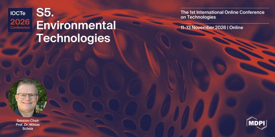 Technologies_OA's tweet image. 🌍 Meet our Session Chair — Prof. Dr. Miklas Scholz, Uni. of Johannesburg 
Chairing S5: Environmental Technologies at #IOCTe2026 (11–13 Nov 2026).
Submit your abstract now: brnw.ch/21wXu9p 
#EnvironmentalTech #MDPIConferences