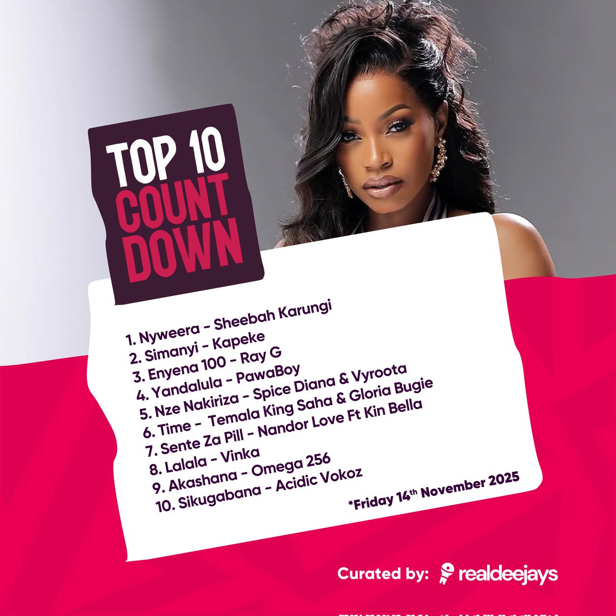 Update your playlist, the Top 10 Songs have arrived. 🎉

#realdeejays | #top10countdown