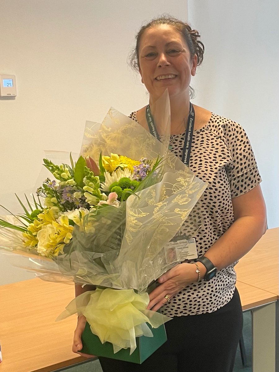 DGProfDev's tweet image. TODAY we say goodbye &amp;amp; good luck to our friend &amp;amp; colleague Kerry

Thanku for all the help &amp;amp; support u have given the tm - we’ll miss u!

Enjoy ur last day!⭐️⭐️

@DudleyGroupNHS @BlackCountryICS