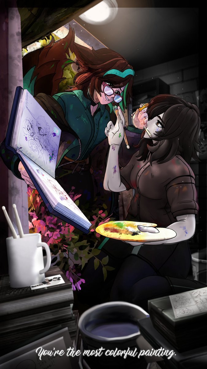 You are the most colorful painting 💫
(Characters @/Goobldoodle)