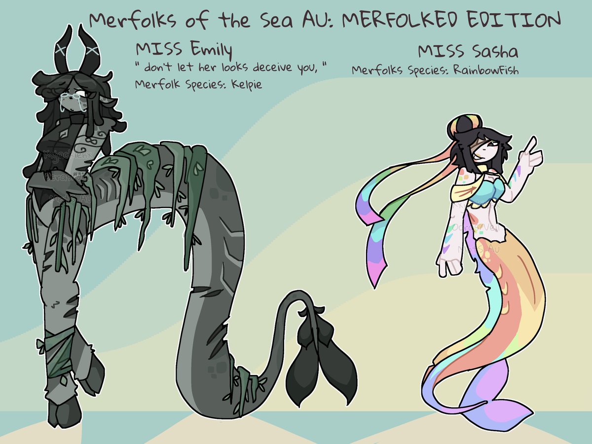 MERFOLKS OF THE SEA AU! The Teachers as Merfolks! 5/7 # ...