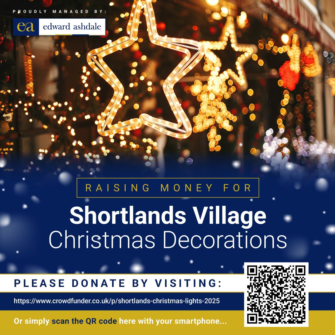 Join the fundraising for the annual Shortlands Christmas Decorations 2025!
Please donate whatever you can, on the Crowd Funder page here:
crowdfunder.co.uk/p/shortlands-c…
Or scan the QR code to donate 🎄🎅🏻
41 SLEEPS UNTIL CHRISTMAS!! 
#shortlands #bromley #edwardashdale #localchristmas