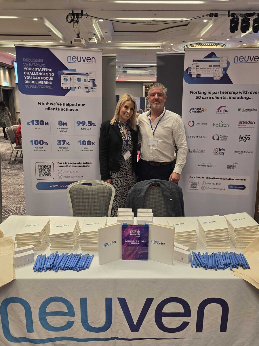 Neuven's tweet image. We’re at the @scottishcare Care Home Conference &amp;amp; Exhibition! 🏥✨

Our team is ready for a day of networking, insights &amp;amp; showcasing our tech-powered neutral vendor solutions

Come say hi at our stand (and grab one of our goodie bags)!

#CareHome2025 #WorkforceManagement