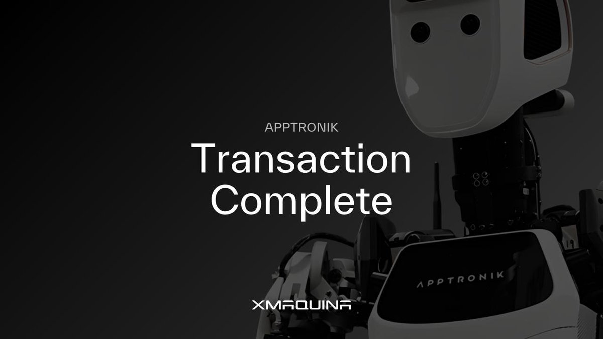 ✓ Transaction Completed As per the BOT-06 proposal, the Execution Engine  has completed the DAO's second share acquisition in @Apptronik. Share  ownership is now fully confirmed, further deepening the DAO's robotics  exposure.