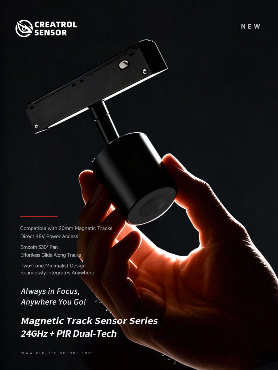 TechCool10's tweet image. Mini Dual-Tech Sensor = PIR + 24GHz Radar 🚀
Self-learning Eagle Eye algorithm filters false alarms  while detecting subtle presence (even static breathing!). Perfect for smart bathrooms/offices.
creatrolsensor.com
#SmartSensors #DualTechnology #CreatrolSensor