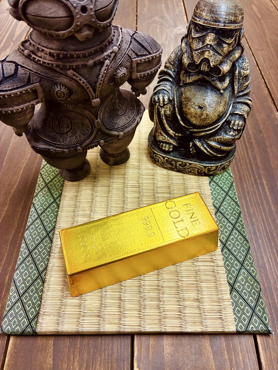 鹿児島で金鉱脈が発見されたそうですね。ゴールドラッシュが始まるといいですね。

#3dプリンター #遮光式土偶 #すとーむとるーぱー #金塊 #金脈 #ゴールドラッシュ