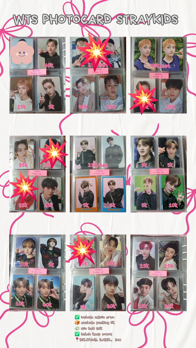 loomeep's tweet photo. 🧚♀️ WTS PHOTOCARD STRAYKIDS 🧚♀️
✅️ include admin oren
📦 exclude packing 5k
💸 min beli 30k
✅️ boleh keep event
📍BELITUNG, BABEL, INA
lfb wts #스트레이키즈 #포카 #양도 #skzsell #straykidssell #straykidssale https://t.co/BT8DVzJPNu
