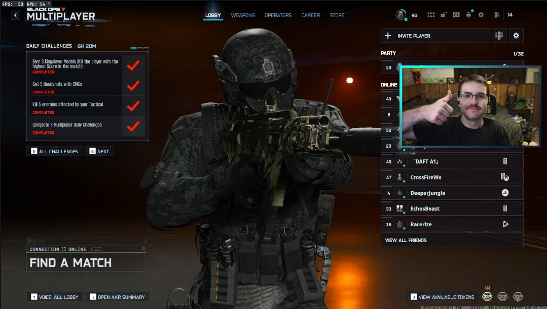 wacke's tweet image. That&apos;s a wrap for my first 24 hour stream in years for Black Ops 7. Ended up with 7 (almost 8) gold guns, and ended up level 50 Prestige 1. Catch y&apos;all sometime tomorrow for more!