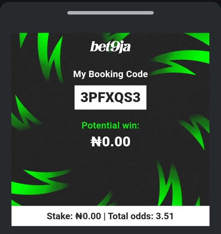 bafreetips's tweet image. 3 Odds &amp;amp; 110 Odds @Bet9jaOfficial

3PFY2DQ
3PFXQS3

#Bet9jaCode

t.me/+V_CoLkPmTqjZZ…
@ForeverDau @Emilyly01