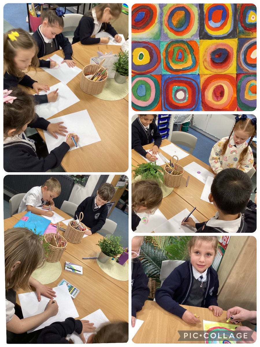 Misswalsh1_'s tweet image. This week #class12 have researched and learnt all about the artist Kandinsky. The children then took inspiration from his circles art and produced their own interpretations. @Year1Monksdown @MonksdownMakes