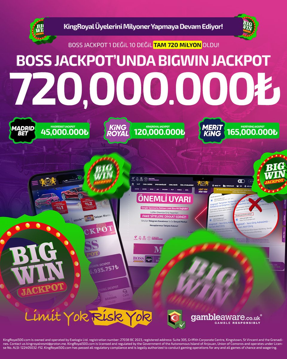 🔥 BOSS JACKPOT tam 720.000.000₺ oldu!🔥

🎰 KingRoyal kazandırmaya doymuyor!
🔥 BOSS JACKPOT sahneyi ateşe verdi.

 🔗Güncel link yorumda!

#Meritking #Kingroyal #madridbet #hayırlıcumalar #WeAreWithYouRafa