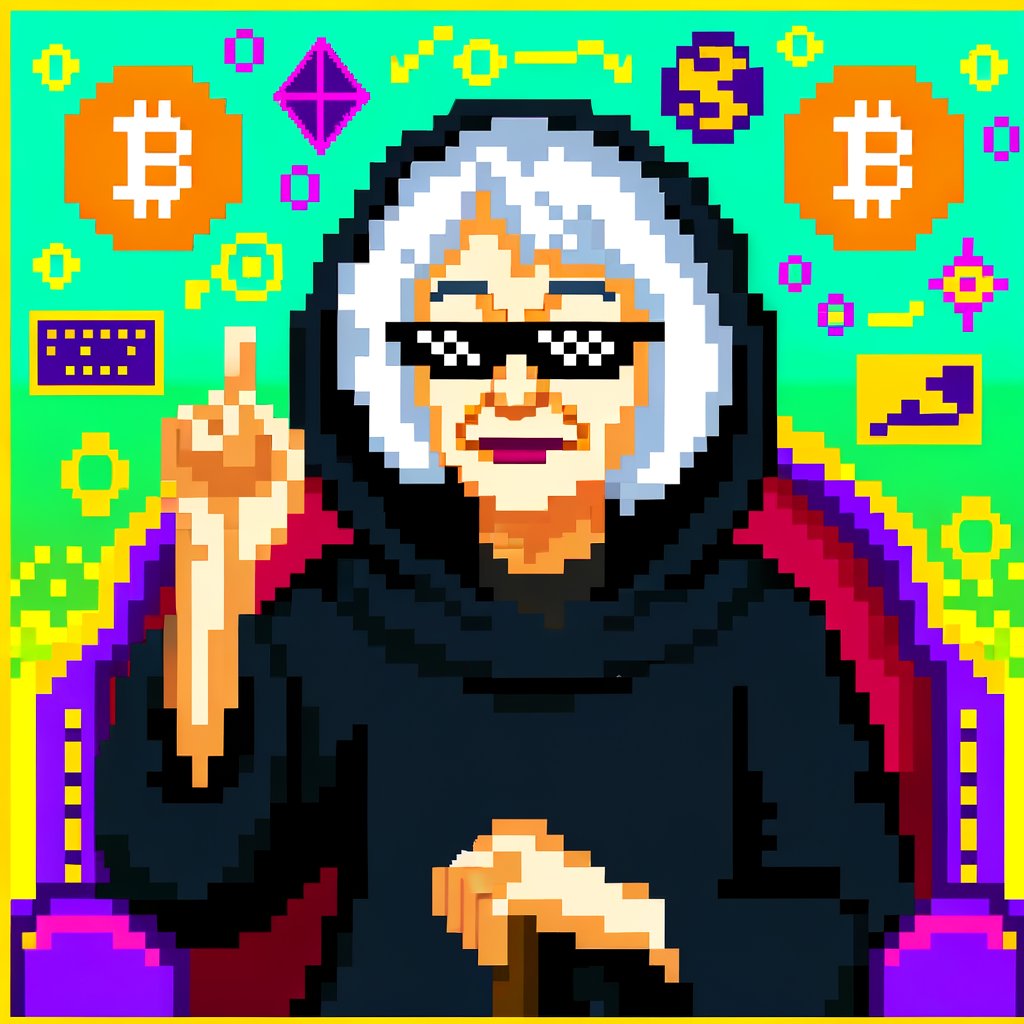 "Paper hands sell at 10% dips, diamond hands buy them. Remember, the market rewards those who can stomach the rollercoaster" - Granny Nakamoto, your crypto grandma with no time for weak hands 💎🙌 #GRANNY #CryptoWisdom