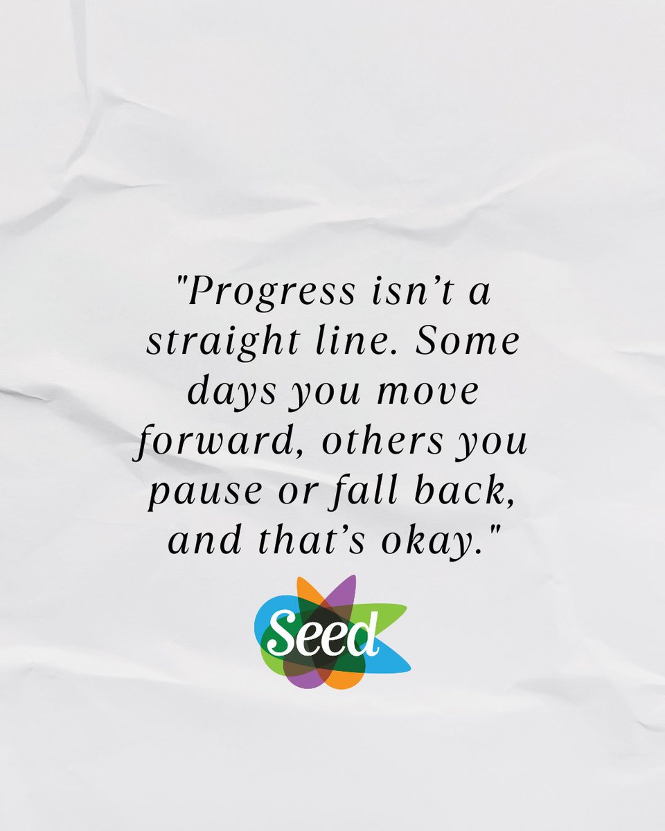 SeedSupportUK's tweet image. Recovery and life will never move in perfect, predictable steps. Some days, you’ll feel strong and sure; other days, you’ll feel stuck or like you’re slipping backwards, and that’s okay. It doesn’t mean you’ve failed or lost everything you’ve worked for; it means you’re human.