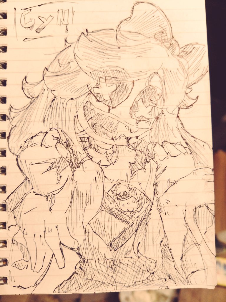 仕事休憩中落書きにマダドロのCYNを… 可愛いけど作画コストが鬼…