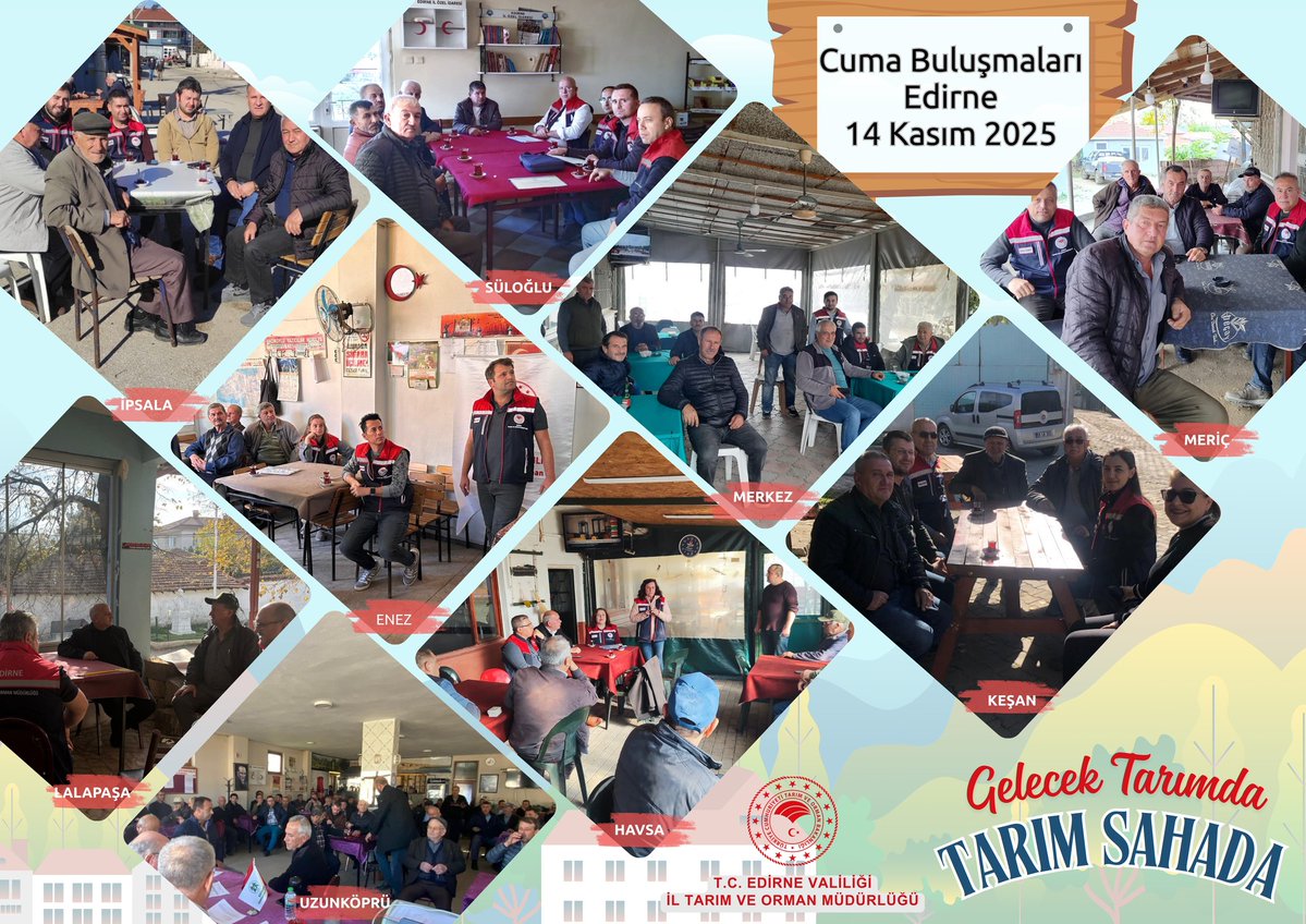 📌Cuma buluşmaları kapsamında Merkez ve İlçe köylerimizde üreticilerimizle bir araya geldik
Gerçekleştirilen toplantıda
 ✔Üretim planlaması
 ✔Tarımsal desteklemeler
 ✔Çiftçi Kayıt Sistemi (ÇKS) başvuruları
 ✔Genel tarım sayımı
 ✔Hayvan sağlığı
konularında bilgiler aktardık.